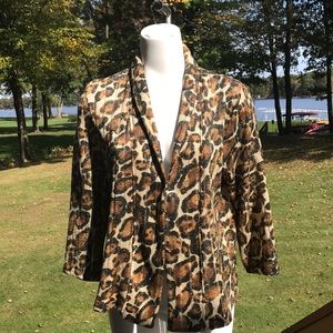 Animal print Ruby Rd swing jacket L